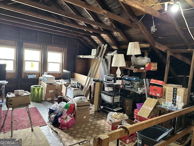 view of attic