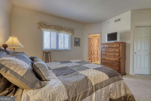 3131 Allison Ct Unit 3A, Young Harris, GA 30582 - bedroom with visible vents, a textured ceiling, and carpet flooring