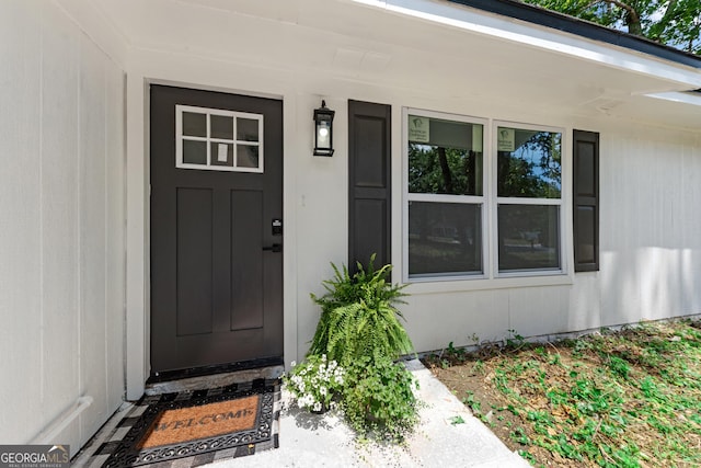 view of doorway to property