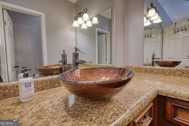 bathroom with vanity