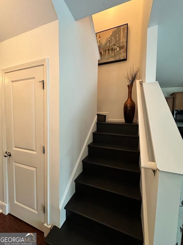 view of stairway