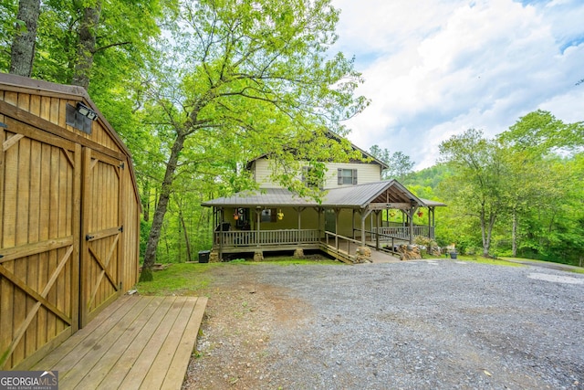 361 Meadow Ln, Talking Rock, GA 30175 - exterior space with metal roof and a porch
