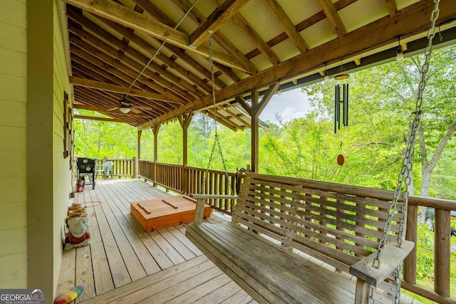 361 Meadow Ln, Talking Rock, GA 30175 - view of wooden terrace