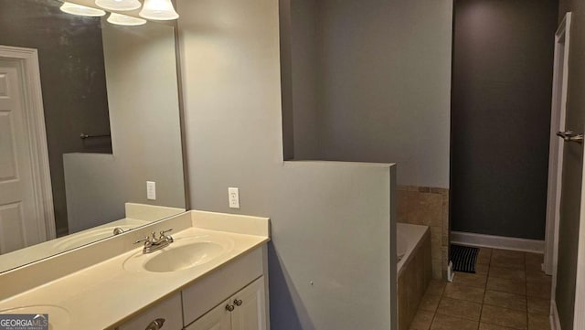 350 Wood Lake Dr Unit 13, Athens, GA 30606 - full bath with vanity, a bath, tile patterned flooring, and baseboards