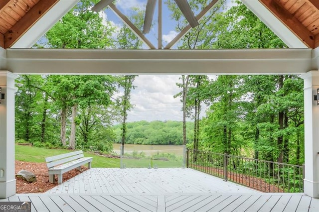 view of wooden deck