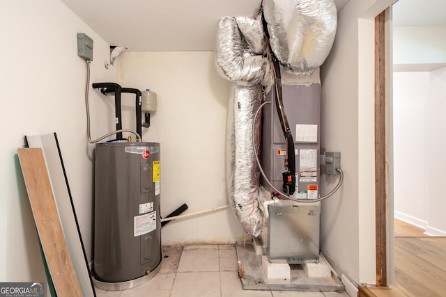 utilities featuring electric water heater