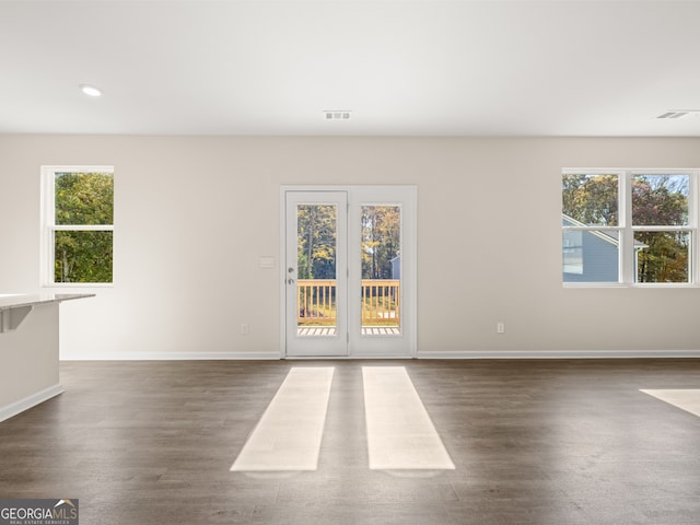 8230 Coldstream Dr, Fairburn, GA 30213 - spare room with dark wood-type flooring and recessed lighting