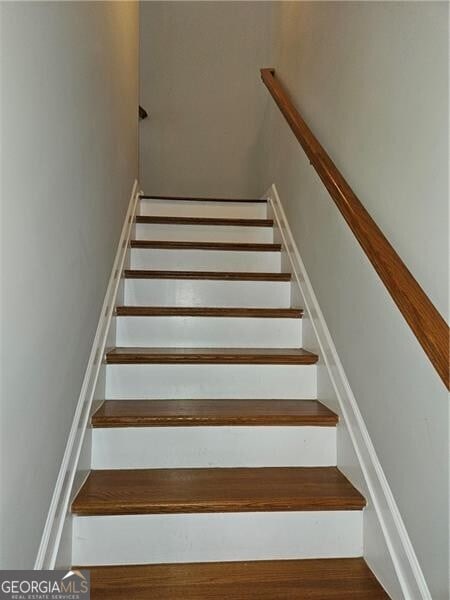 view of stairway