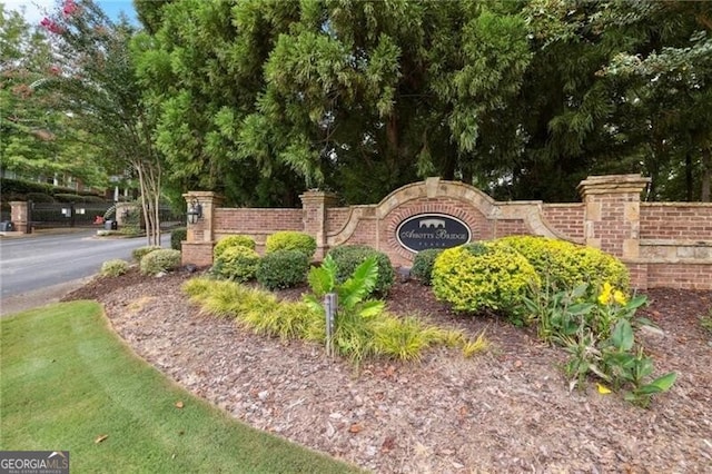 view of community sign