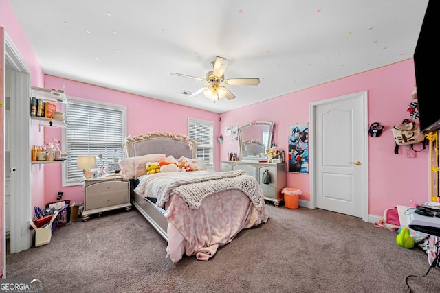 209 Braemar Ct, Mcdonough, GA 30253 - bedroom featuring carpet floors and a ceiling fan