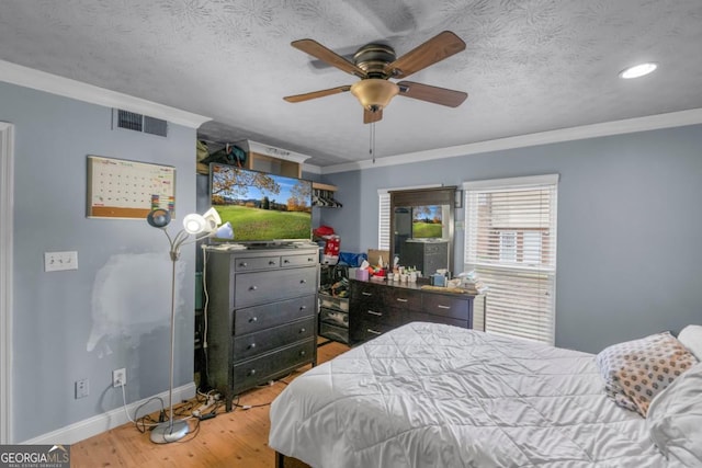 3162 Citrus Ct, Decatur, GA 30034 - bedroom with recessed lighting, crown molding, visible vents, baseboards, and wood finished floors