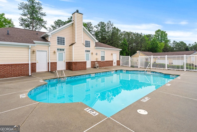 pool with fence