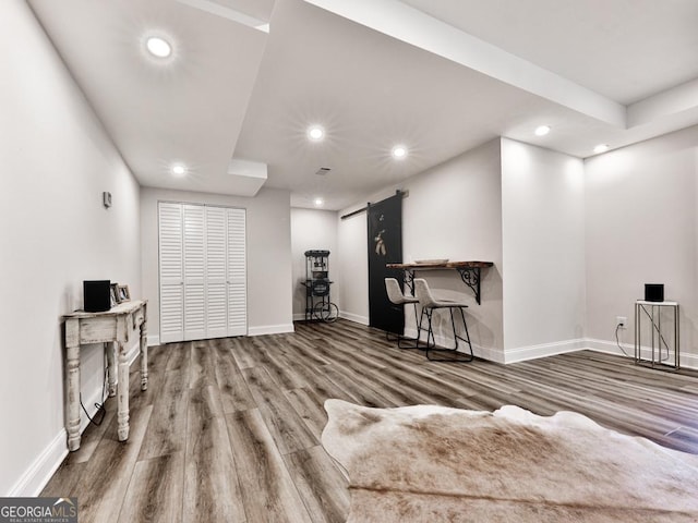 1141 Addington Ln, Waleska, GA 30183 - living area featuring wood finished floors, recessed lighting, and baseboards