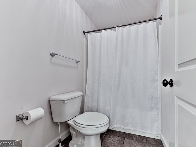1141 Addington Ln, Waleska, GA 30183 - full bath with curtained shower, toilet, and baseboards