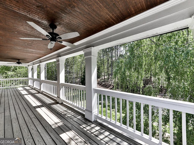 1141 Addington Ln, Waleska, GA 30183 - wooden deck with a ceiling fan