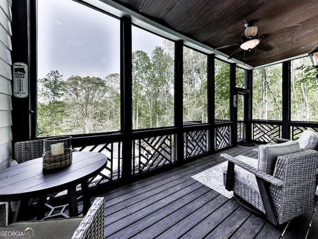 1141 Addington Ln, Waleska, GA 30183 - sunroom / solarium with ceiling fan
