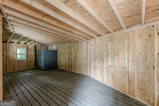 interior space with hardwood / wood-style flooring