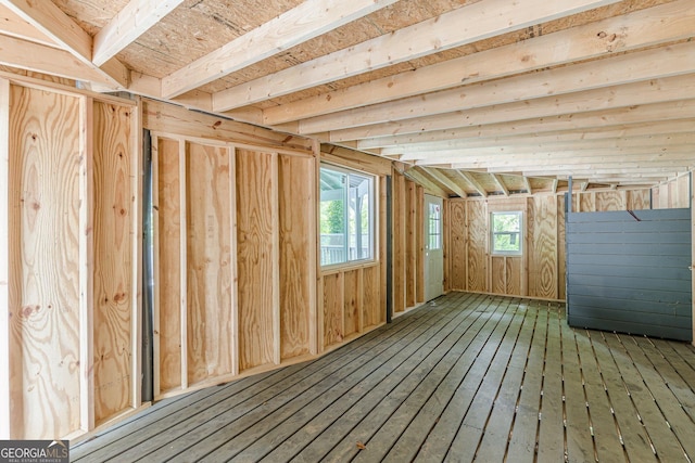 interior space featuring hardwood / wood-style floors