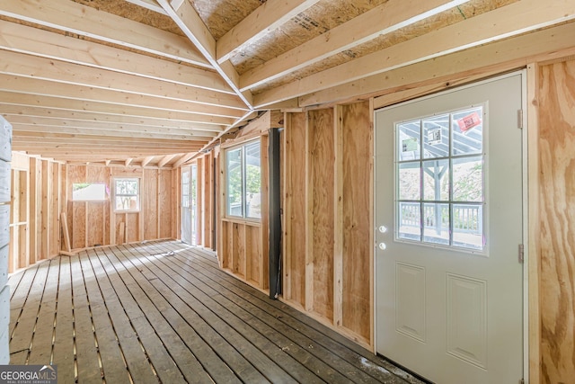 interior space with wood-type flooring