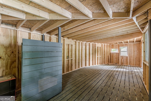 exterior space featuring hardwood / wood-style flooring