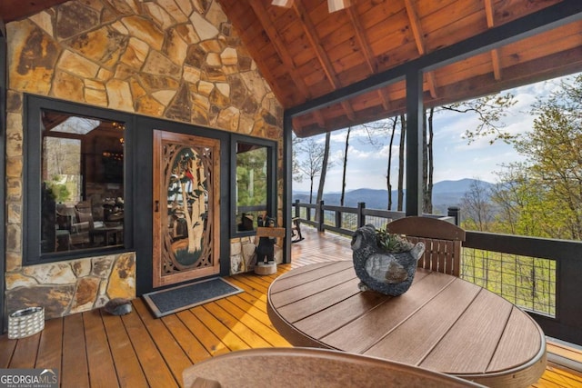 194 Blue Sky Overlook, Blue Ridge, GA 30513 - wooden deck featuring a mountain view