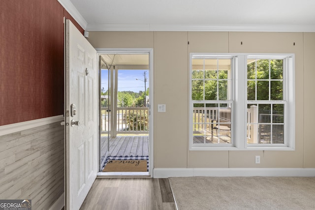 1173 N Ga Highway 21, Springfield, GA 31329 - doorway to outside with crown molding and wood finished floors