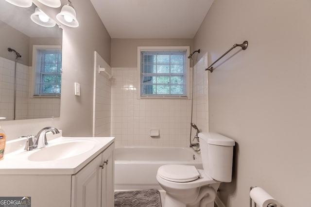2174 Beecher Rd SW, Atlanta, GA 30311 - full bath with tile patterned floors, toilet, tub / shower combination, and vanity