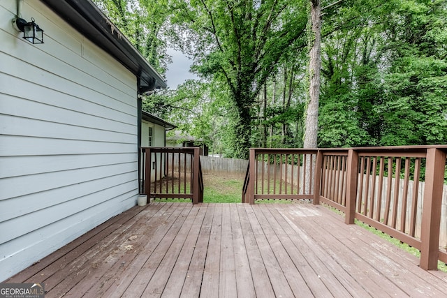 2174 Beecher Rd SW, Atlanta, GA 30311 - wooden terrace with a fenced backyard