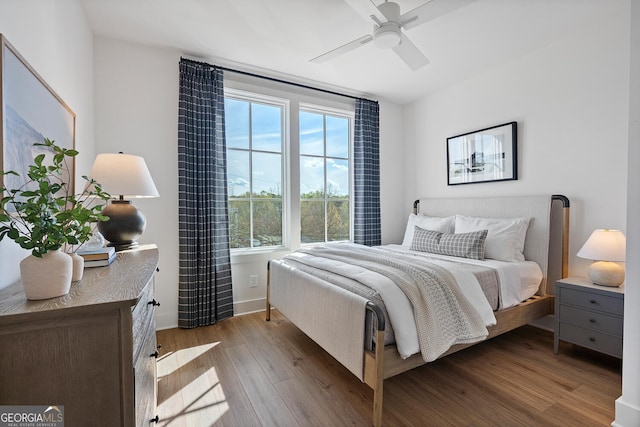 920 Hughley Cir Unit 74, Atlanta, GA 30316 - bedroom featuring ceiling fan, wood finished floors, and baseboards