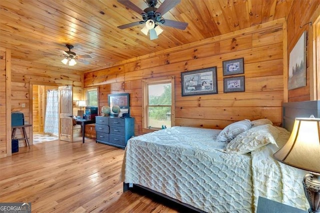 2791 Back Valley Rd, Lyerly, GA 30730 - bedroom with wood ceiling, wood walls, and wood finished floors