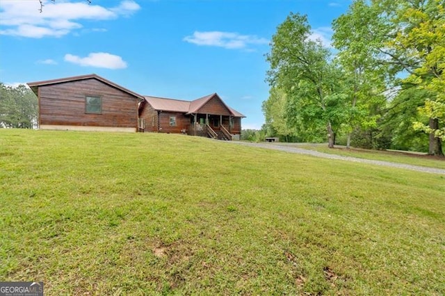 2791 Back Valley Rd, Lyerly, GA 30730 - view of front of house featuring covered porch and a front yard