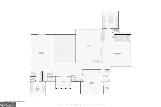 1255 E M Croy Rd, Sugar Hill, GA 30518 - view of property floor plan