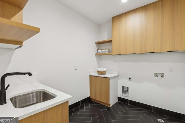 1255 E M Croy Rd, Sugar Hill, GA 30518 - laundry area with cabinet space, hookup for a washing machine, recessed lighting, and hookup for an electric dryer
