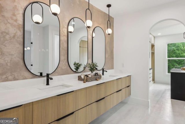 1255 E M Croy Rd, Sugar Hill, GA 30518 - bathroom featuring double vanity