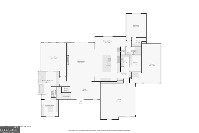 1255 E M Croy Rd, Sugar Hill, GA 30518 - view of property floor plan