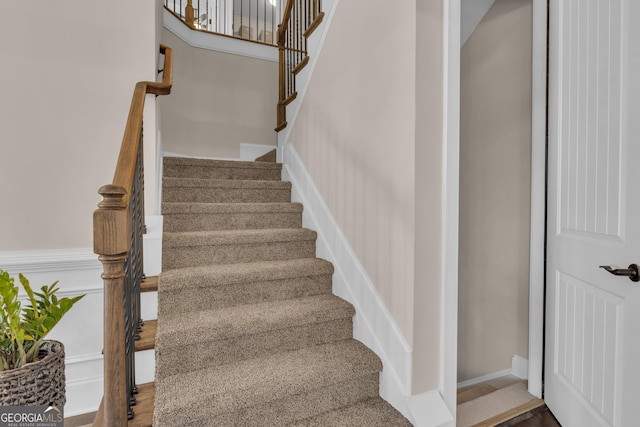 view of staircase