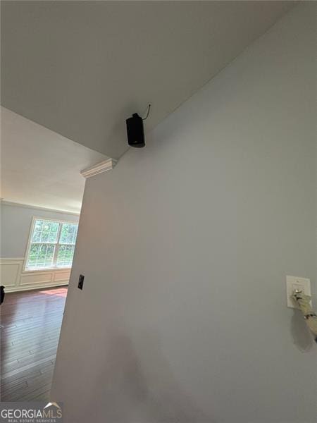 955 Tributary Way, Dacula, GA 30019 - detailed view of wood finished floors and a wainscoted wall