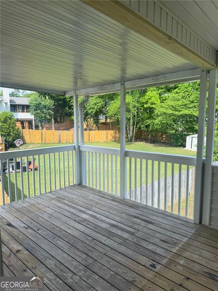 955 Tributary Way, Dacula, GA 30019 - view of wooden deck
