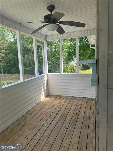 955 Tributary Way, Dacula, GA 30019 - unfurnished sunroom with ceiling fan and healthy amount of natural light