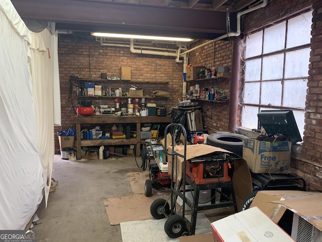 view of storage area