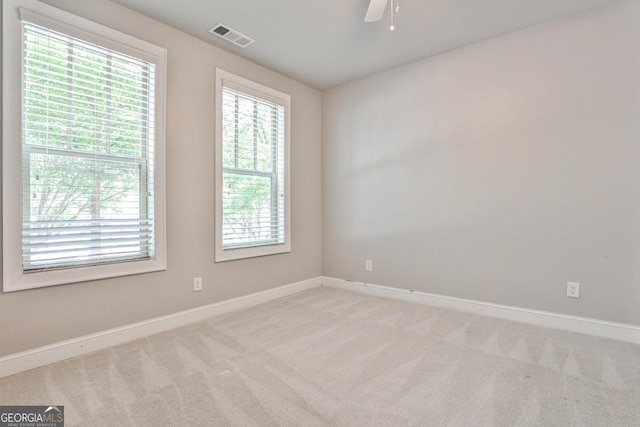 247 Franklin Rd, Atlanta, GA 30342 - carpeted empty room with visible vents, ceiling fan, and baseboards