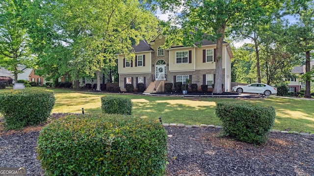 1401 Aberdeen Ct, Mcdonough, GA 30253 - split foyer home with brick siding and a front lawn
