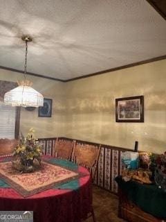 376 Paoli Rd, Carlton, GA 30627 - dining room featuring ornamental molding and a notable chandelier