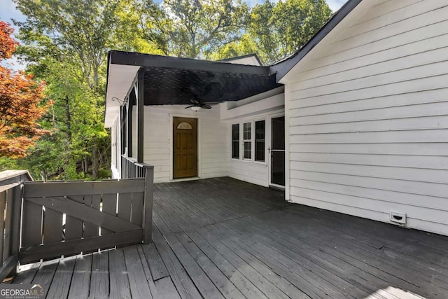 276 Greentree Pkwy, Macon, GA 31220 - deck featuring ceiling fan