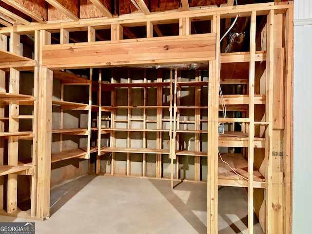 view of storage area