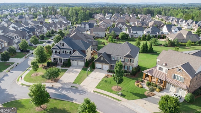 bird's eye view featuring a residential view