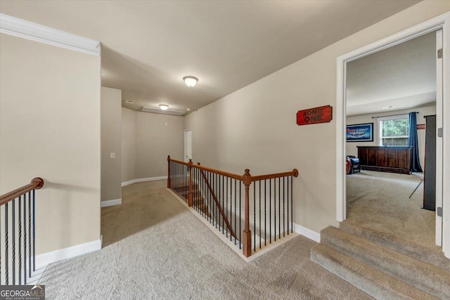 2376 Roberts View Trl, Buford, GA 30519 - stairs featuring baseboards and carpet