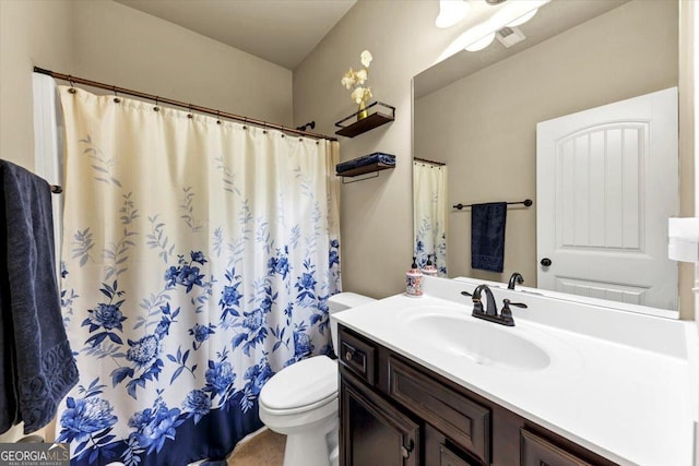 2376 Roberts View Trl, Buford, GA 30519 - full bath with curtained shower, vanity, and toilet