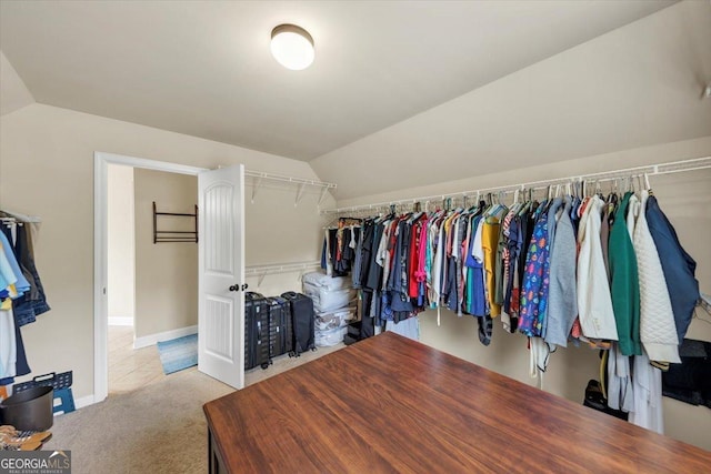 2376 Roberts View Trl, Buford, GA 30519 - spacious closet featuring vaulted ceiling and carpet floors
