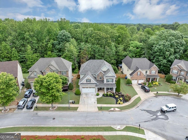 2376 Roberts View Trl, Buford, GA 30519 - birds eye view of property with a residential view and a view of trees